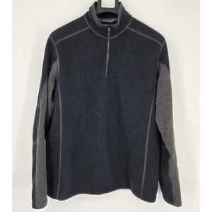Kuhl Revel 1/4 Zip Men's Sweater in Black/Steel Grey Men's Size Large Outdoors